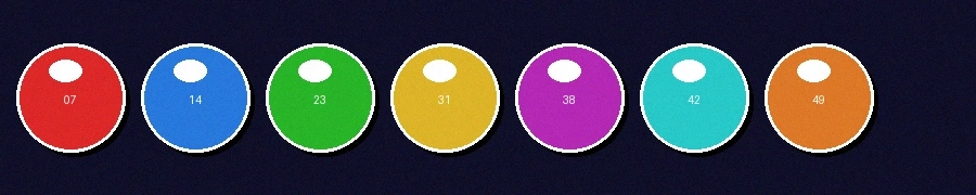 六合彩最新开奖号码球展示